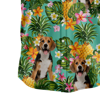 Tropical Pineapple Beagle H37010 Hawaiian Shirt