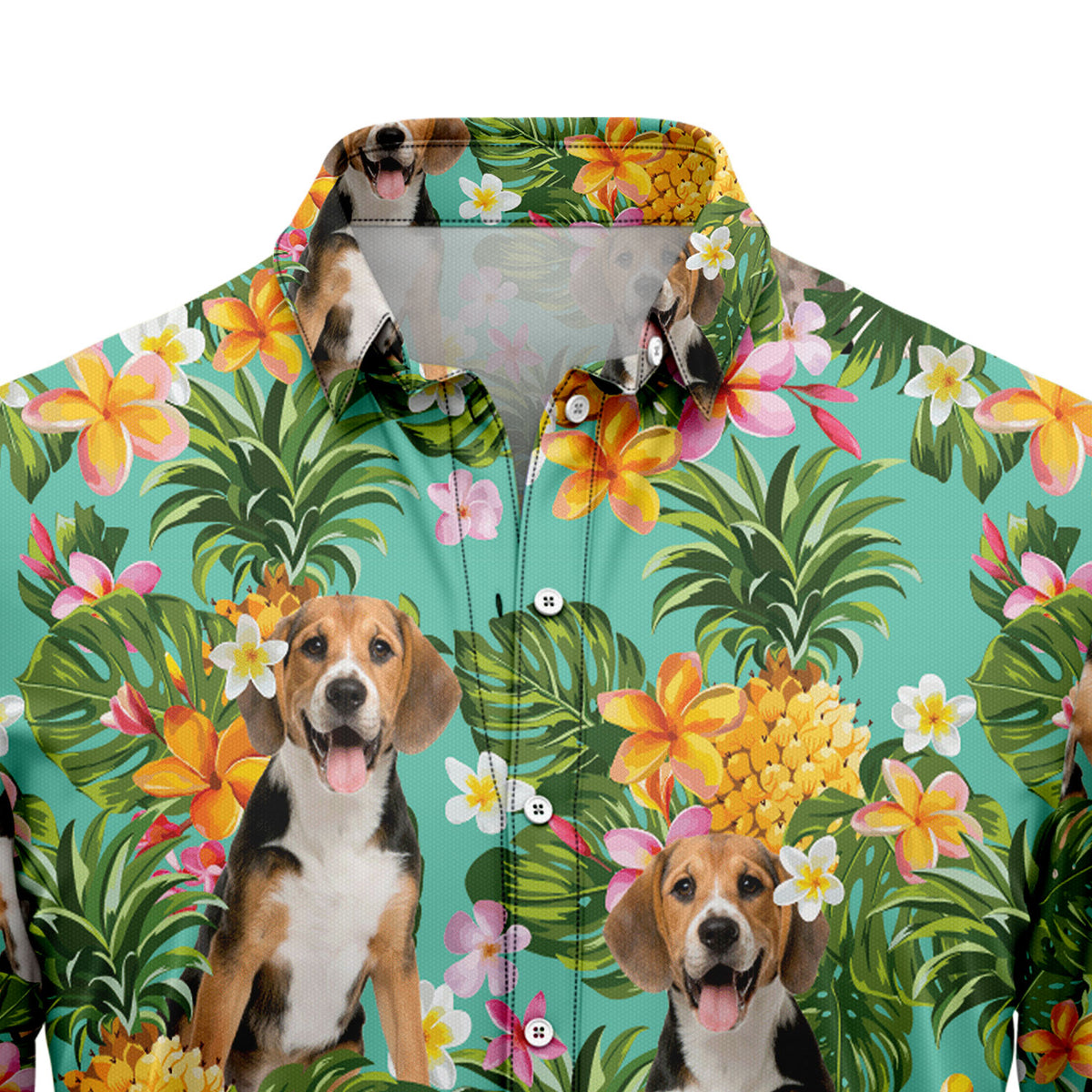 Tropical Pineapple Beagle H37010 Hawaiian Shirt