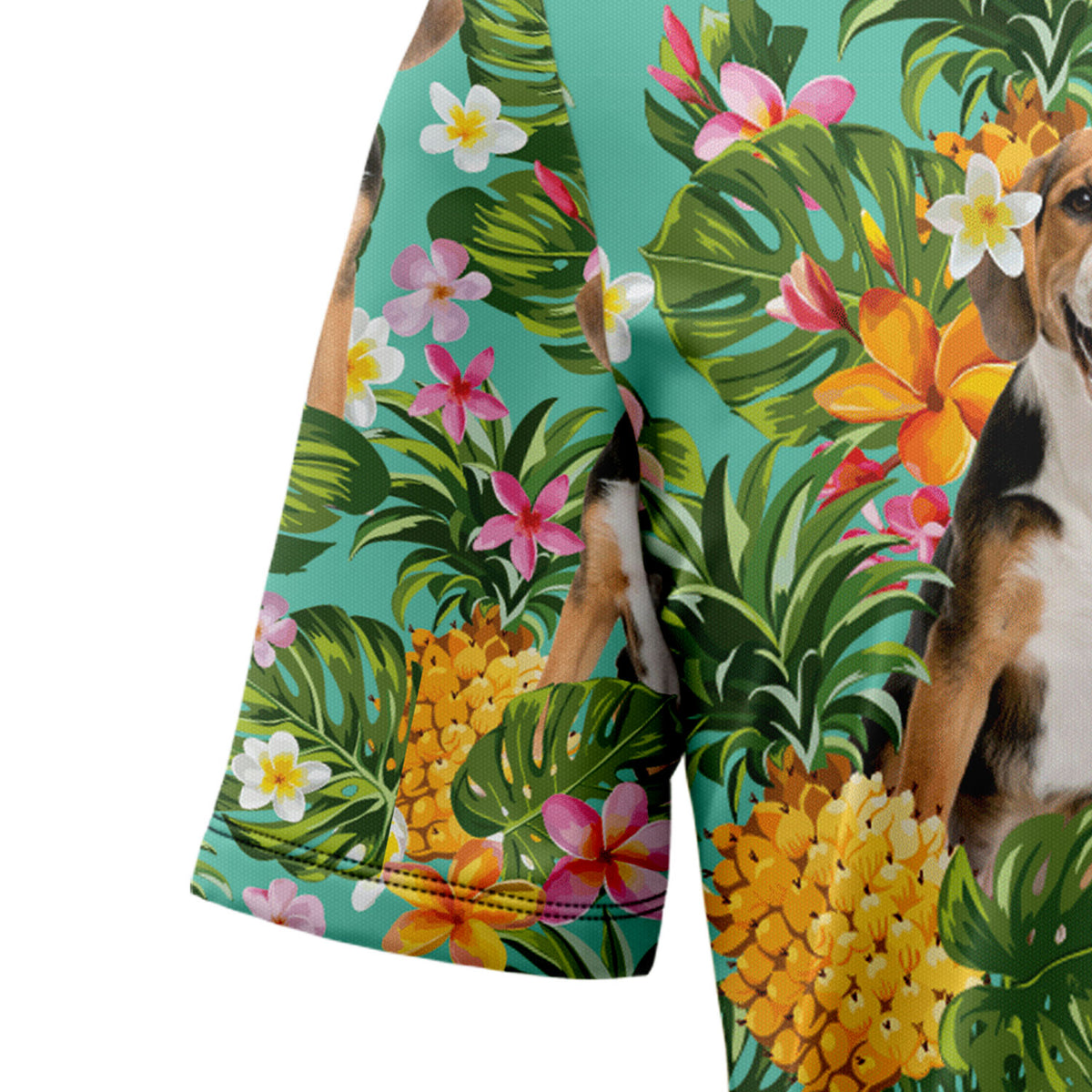 Tropical Pineapple Beagle H37010 Hawaiian Shirt
