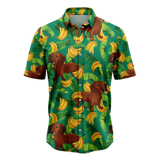 Tropical Banana Dachshund H3701 Hawaiian Shirt