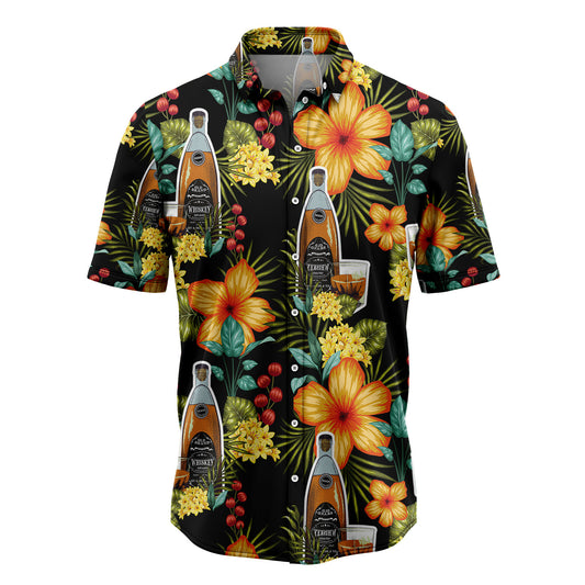 Whisky Colorful Floral T0807 Hawaiian Shirt