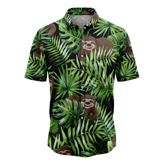 Sloth Green Tropical G5703 Hawaiian Shirt
