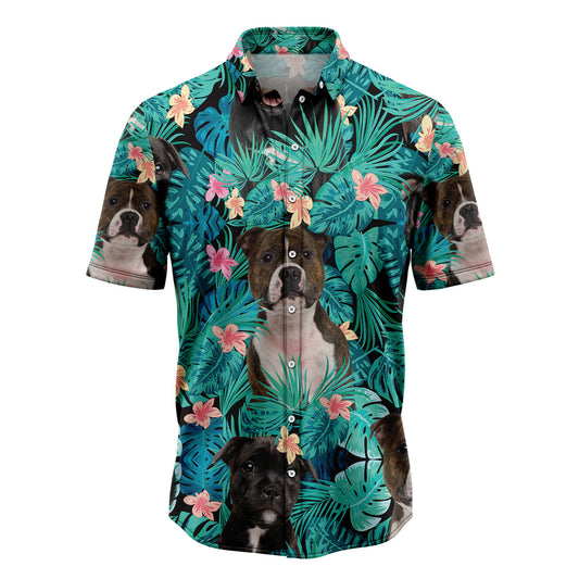 Staffordshire Bull Terrier Tropical T0207 Hawaiian Shirt
