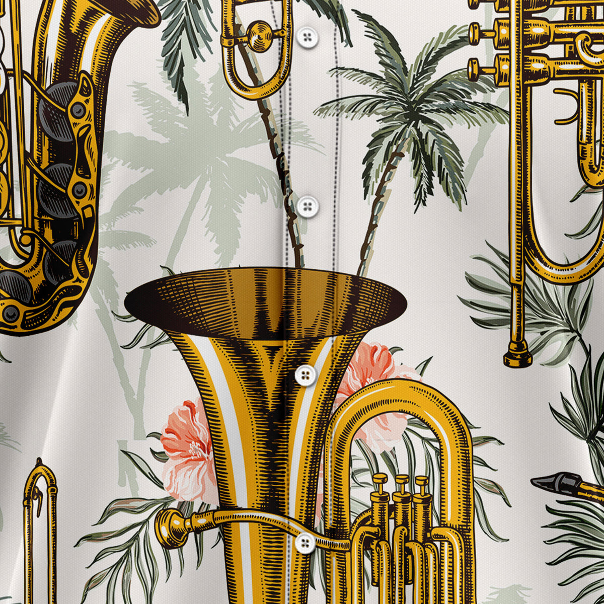Saxophone Tropical Vintage T0707 Hawaiian Shirt