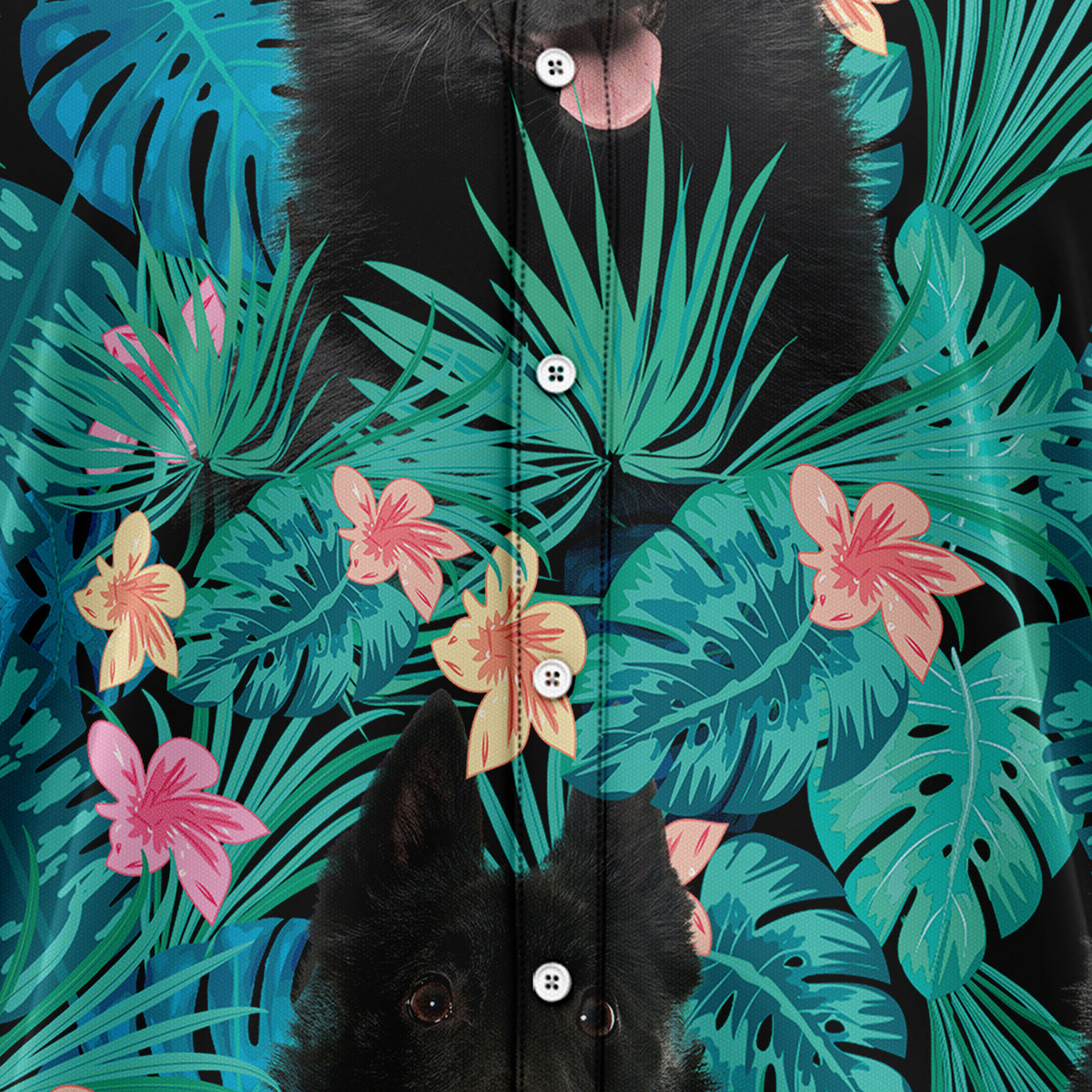 Schipperke Tropical T0307 Hawaiian Shirt