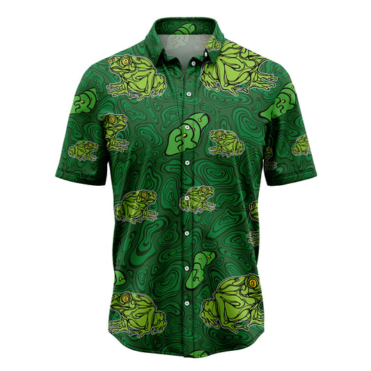 Frog Green Pattern T0307 Hawaiian Shirt