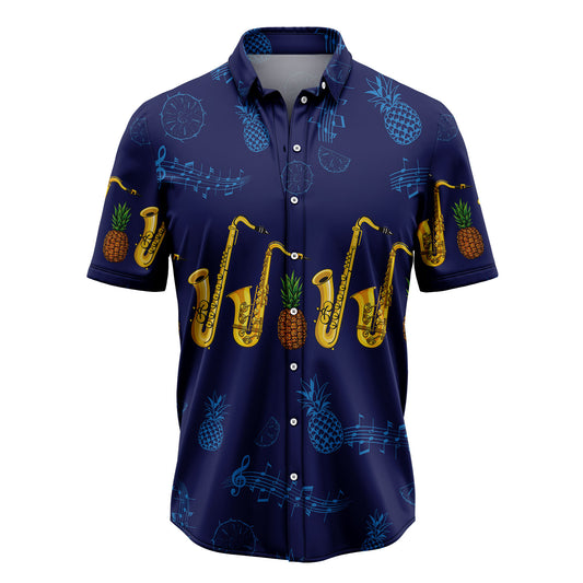 Saxophone Pineapple G5803 Hawaiian Shirt