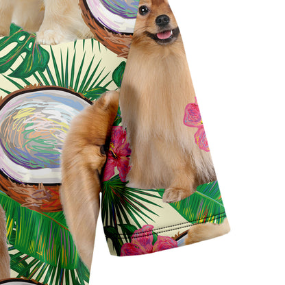 Pomeranian Tropical Coconut G5731 Hawaiian Shirt