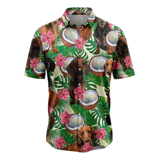Dachshund Tropical Coconut G5731 Hawaiian Shirt
