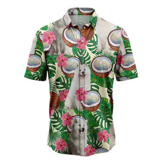Samoyed Tropical Coconut  G5731 Hawaiian Shirt