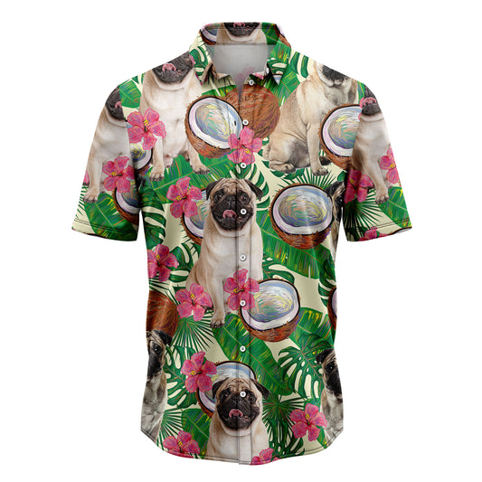Pug Tropical Coconut G5731 Hawaiian Shirt