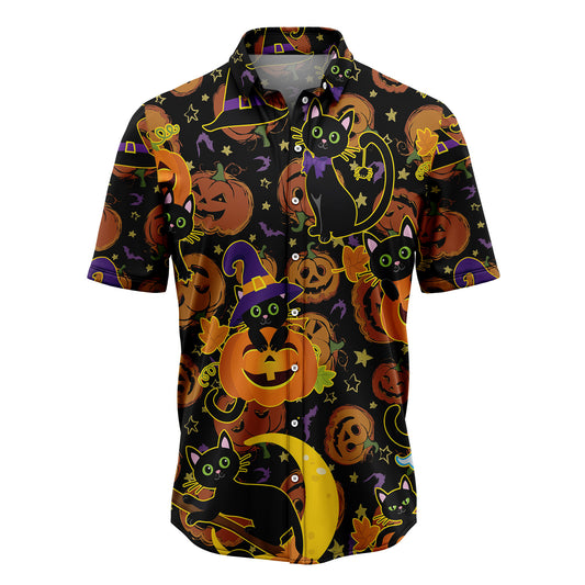 Black Cat Halloween G5813 Hawaiian Shirt