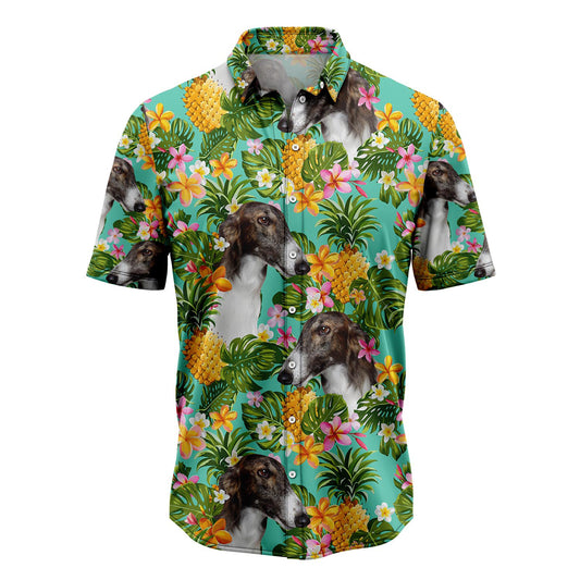 Tropical Pineapple Borzoi H137067 Hawaiian Shirt