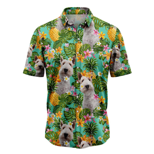 Tropical Pineapple Wire Fox Terrier H137062 Hawaiian Shirt