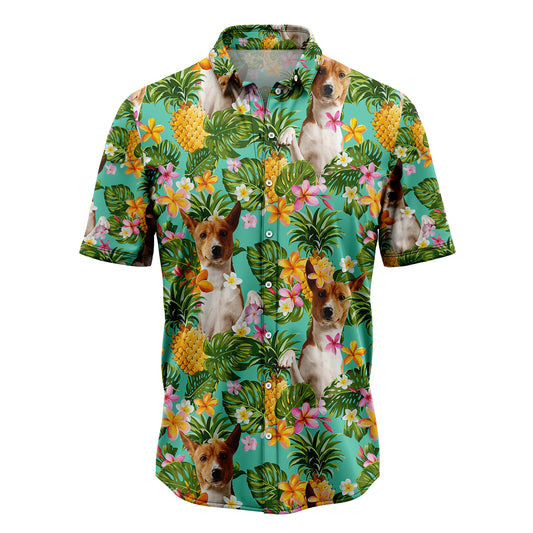Tropical Pineapple Basenji H137059 Hawaiian Shirt