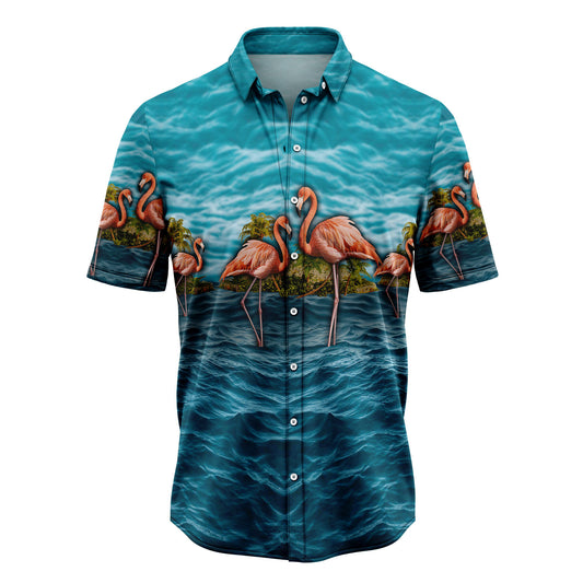 Flamingo Blue Ocean H4810 Hawaiian Shirt