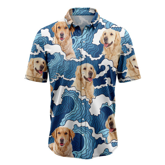 Golden Retriever Wave H3806 Hawaiian Shirt