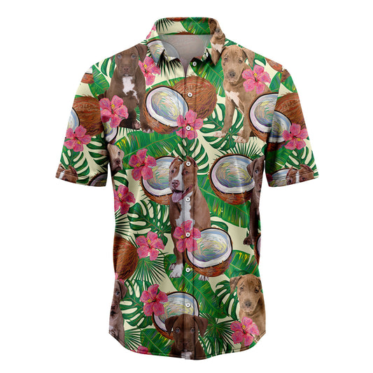 American Pit Bull Terrier Tropical Coconut  G5731 Hawaiian Shirt