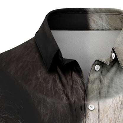 Wolf Black & White T3107 Hawaiian Shirt