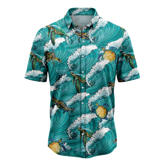 Turtle Sea Waves G5730 Hawaiian Shirt