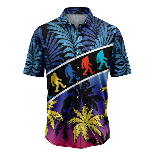 Vacation Tropical Coconut Palm Bigfoot H29706 Hawaiian Shirt