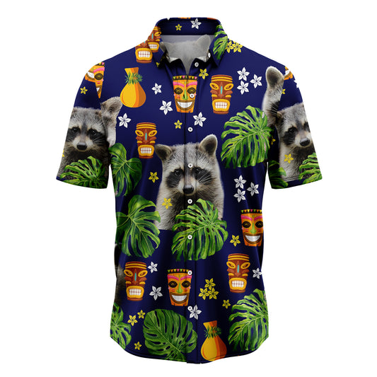 Raccoon Native Tropical T1307 Hawaiian Shirt