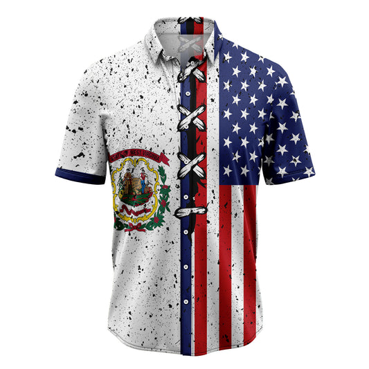 West Virginia USA Flag T2907 Hawaiian Shirt