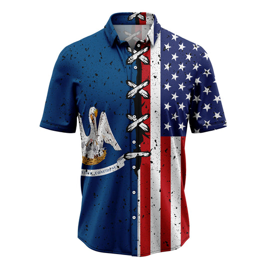Louisiana USA Flag T2907 Hawaiian Shirt