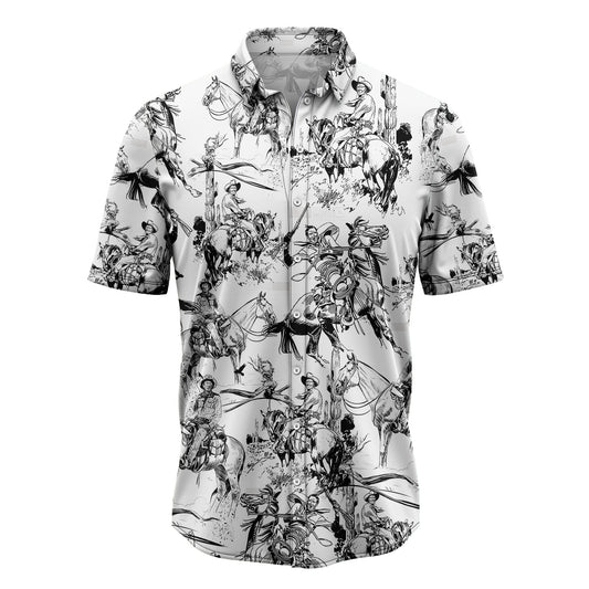 Cowboy Black & White TG5728 Hawaiian Shirt