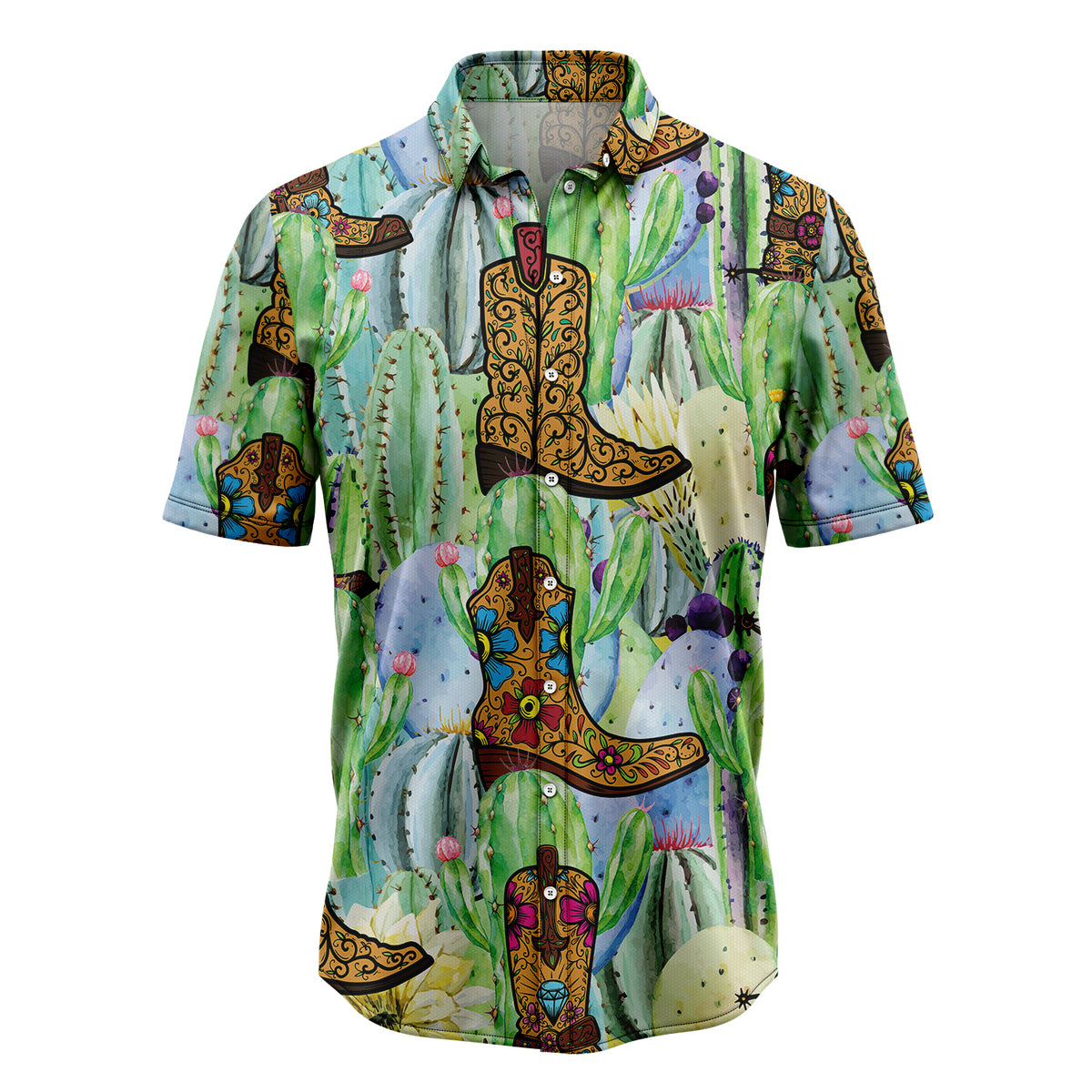 Cowboy and Cactus D1007 Hawaiian Shirt