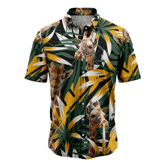 Giraffe Tropical Leaves T1007 Hawaiian Shirt