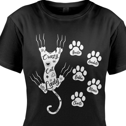 Happy Mother's Day Crazy Cat Lady Personalized Tshirt