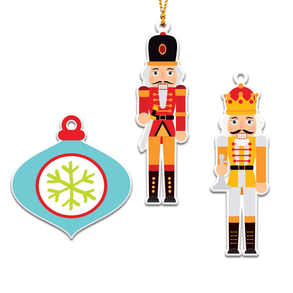 Colorful Nutcracker Collection Personalizedwitch Christmas Ornaments Set