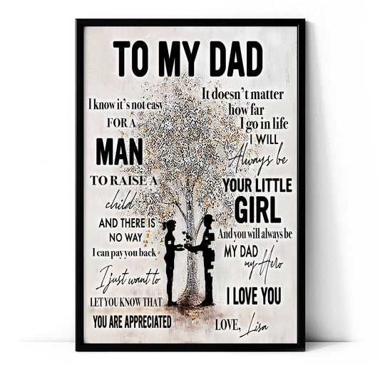 I Know It's Not Easy Gifts For Dad From Daughter Poster