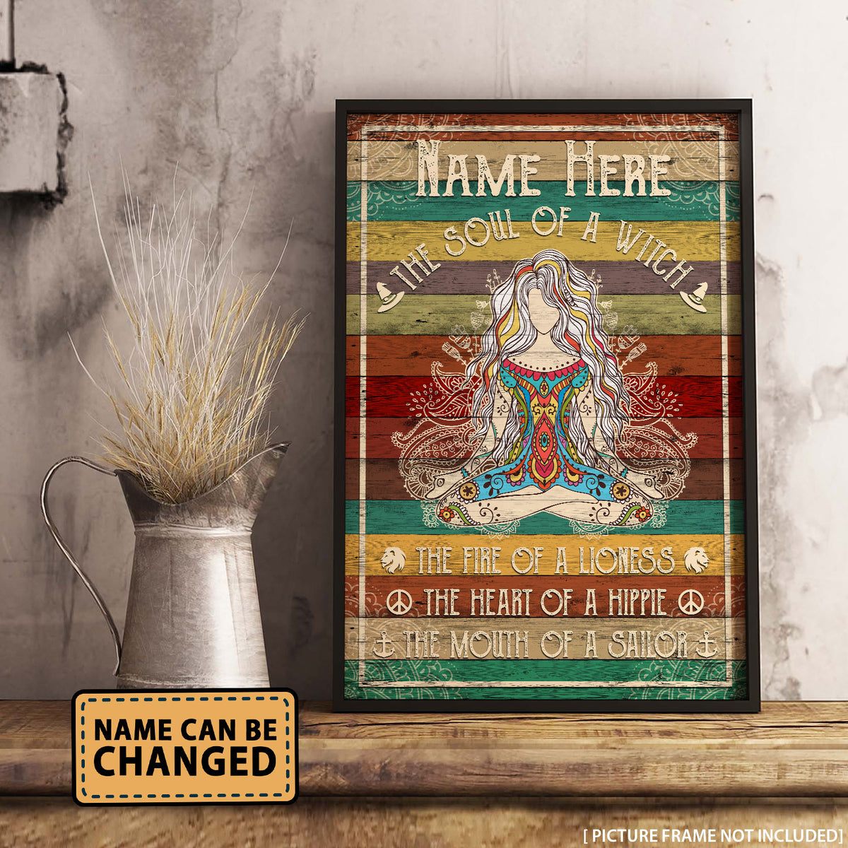 Yoga The Soul Of A Witch- Personalizedwitch Vertical Poster  For Yoga Lovers