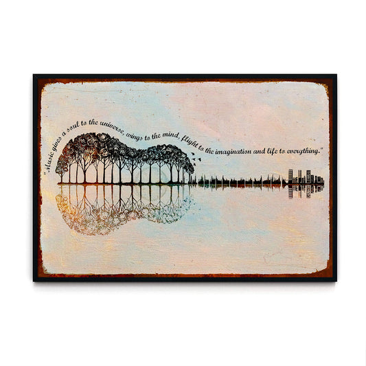 Guitar Music Gives A Soul Personalizedwitch Poster