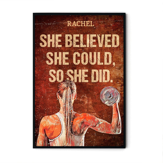 She Bebieved She Could Personalizedwitch Vertical Poster