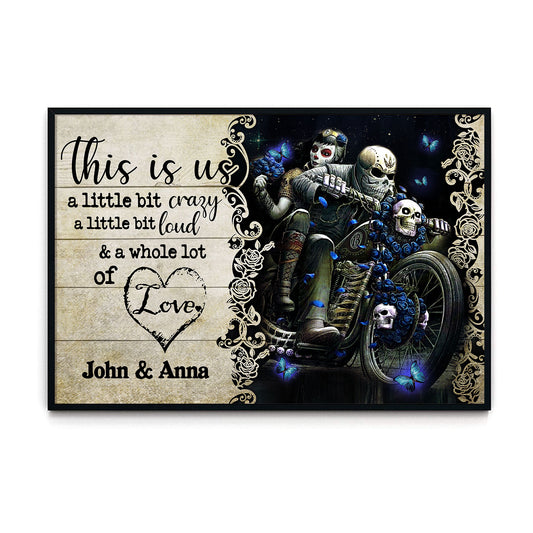 This Is Us Skull Motorcycle Personalized Poster