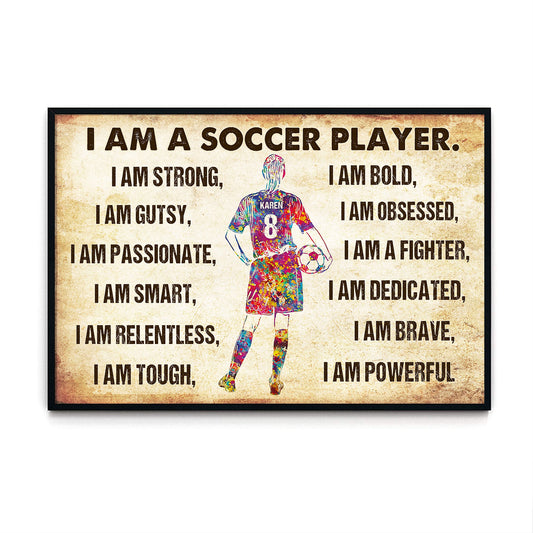 Soccer I Am Strong I Am Gutsy - Personalizedwitch Poster For Soccer Lovers