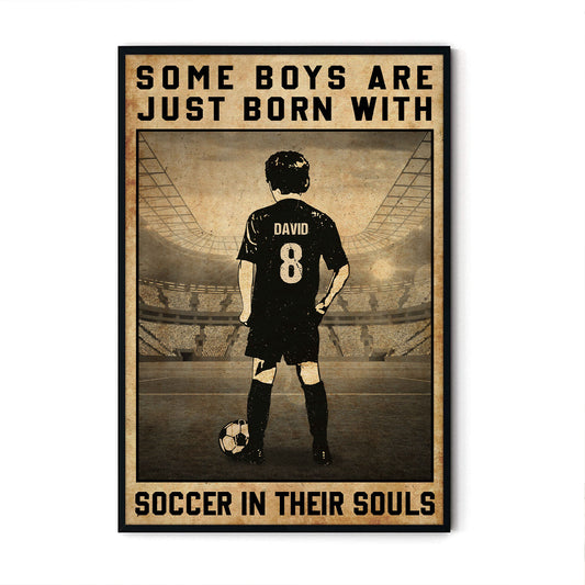 Soccer Some Boys Are Just Born Personalizedwitch Poster