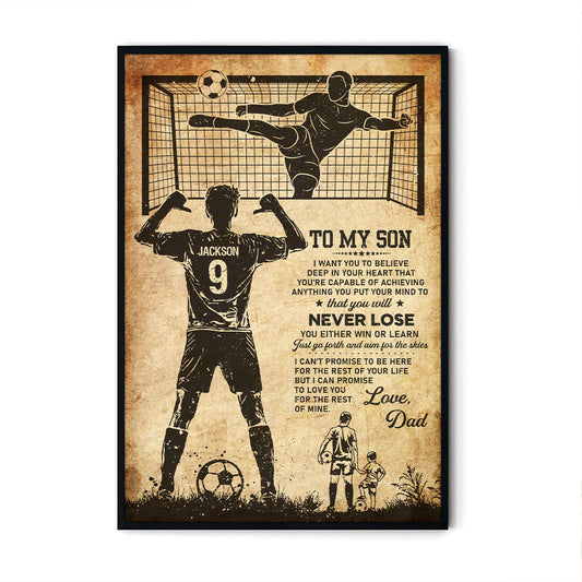 Soccer To My Son I Want You To Believe Personalizedwitch Poster