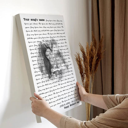 Song Lyrics Custom Image Gift For Mom Vertical Poster