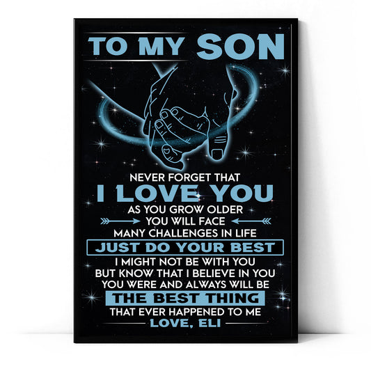 Hand To Hand Personalized Poster Gifts For Son From Dad
