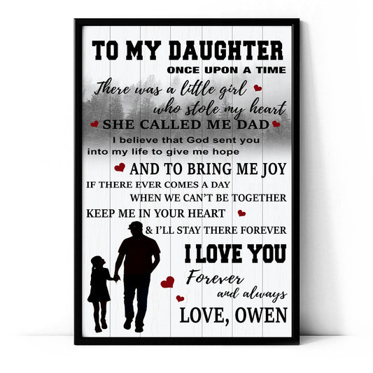 To My Daughter I Love You Forever And Always Personalized Poster