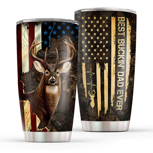 Best Buckin Dad Ever Deer Hunting 20Oz Tumbler