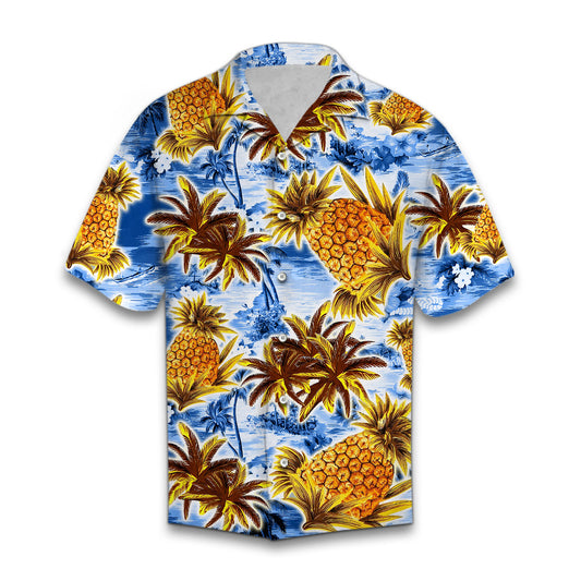 Vintage Pineapple Tropical Island - Hawaiian Shirt Personalizedwitch