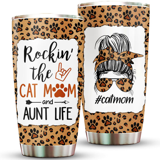 Rockin' The Cat Mom Aunt Life 20Oz Tumbler