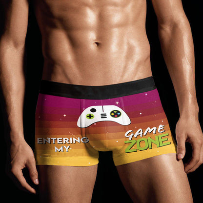 Entering My Gaming Zone Over Print Men's Boxer Brief