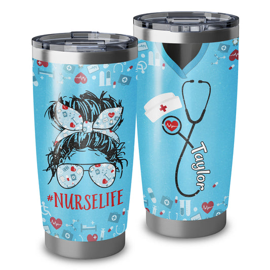 Nurse Life Custom Name 20Oz Tumbler