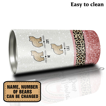 Boho Rainbow Mama Bear Custom Name 20Oz Tumbler